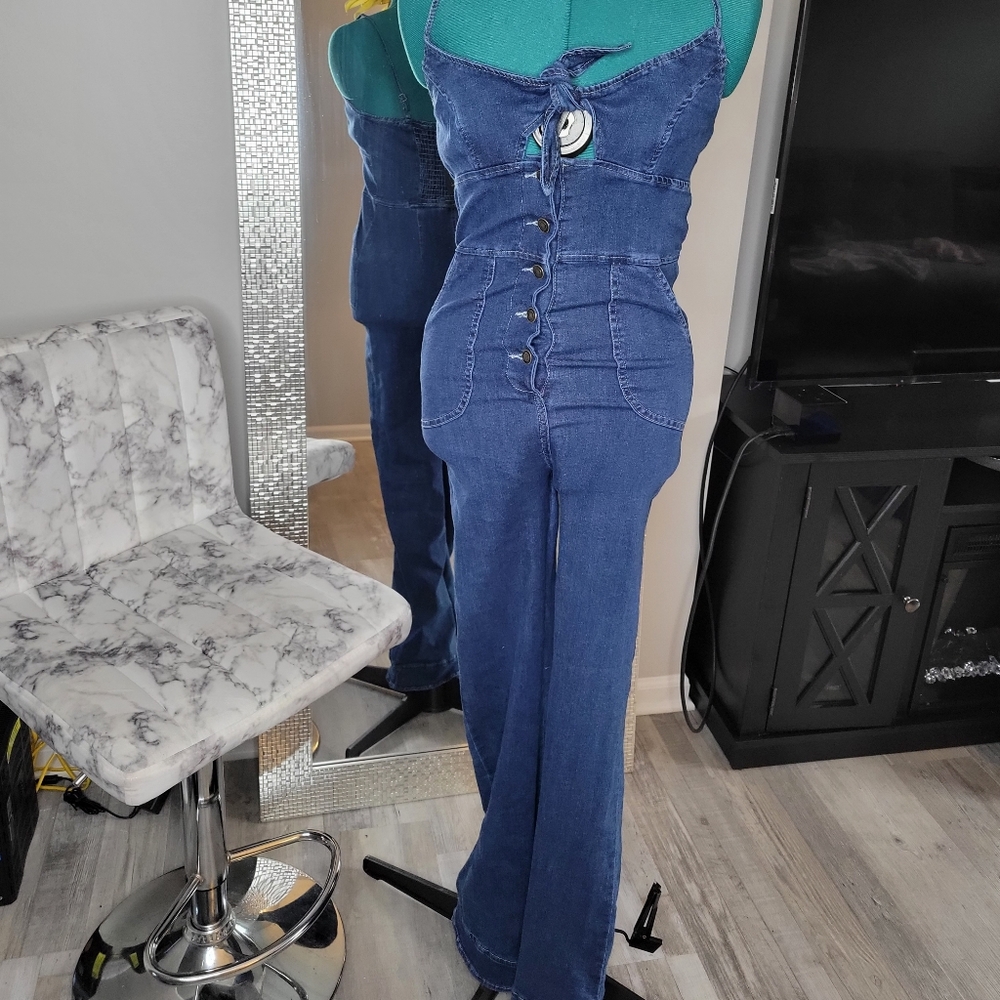 Flare leg jumpsuit